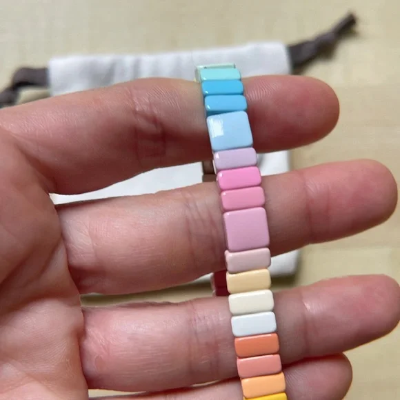 🌈 Roxanne Assoulin Pastel Rainbow Enamel Bracelet 🌈 - Picture 5 of 6